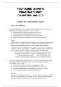 LEHNE’S PHARMACOLOGY TEST BANK |CHAPTERS 56-110|