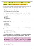 Advanced Cardiovascular Life Support (ACLS) Exam Version A (50 Questions & Answers).Actual 2024 Exam Updated Graded A.