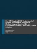 Nur 107 Chapters 21-27 Cardiovascular/ Brunner & Suddarth's Textbook of Medical-Surgical Nursing, 15th ed., Comprehensive Exam || With 100% Correct Solutions