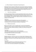 Effective strategies for organizational change management involve clear communication, strong leadership, and active employee engagement. Key strategies include:  1. **Developing a Clear Vision:** Articulate the reasons for change and the desired outcomes