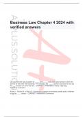 Business Law Chapter 4 2024 with verified answers