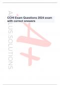 CCHI Exam Questions 2024 exam with correct answers