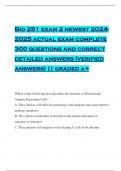 Bio 251 exam 2 newest 2024- 2025 actual exam complete 300 questions and correct detailed answers (verified answers) || graded a+ Which of the following best describes the function of Professional Antigen Presenting Cells? A. They bind to cells that are pr