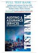 Test Bank for Auditing and Assurance Services, 18th edition by Arens Alvin, Elder Randal, Beasley Mark & Hogan Chris, All  Chapters 1-23 LATEST