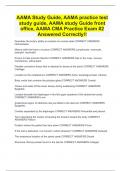 AAMA Study Guide, AAMA practice test study guide, AAMA study Guide front office, AAMA CMA Practice Exam #2 Answered Correctly!!