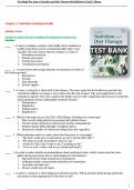 Lutz’s Nutrition and Diet Therapy 8th Edition Test Bank by Erin E. Mazur All Chapters (1-24) | A+ ULTIMATE GUIDE