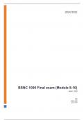 BSNC 1000 Final exam (Module 8-10) well answered to pass