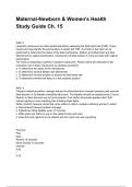 Maternal-Newborn & Women's Health Study Guide Ch. 15 test bank