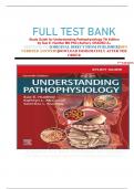 FULL TEST BANK Study Guide for Understanding Pathophysiology 7th Edition by Sue E. Huether MS PhD (Author), GRADED A+  