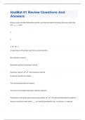 HazMat 91 Review Questions And Answers|30 Pages