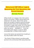 Entry-Level CBP Officer Logical  Reasoning Set Test Questions And  Correct Answers  Already Passed