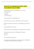  APA STYLE EXAM 2024 WITH 100% ACCURATE SOLUTIONS