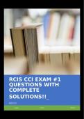 RCIS CCI EXAM #1 QUESTIONS WITH COMPLETE SOLUTIONS!!