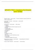  MPOETC TEST 1 Questions And Answers 100% Verified.