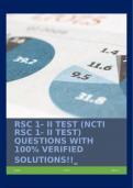 RSC 1- II TEST (NCTI RSC 1- II TEST) QUESTIONS WITH 100% VERIFIED SOLUTIONS!!