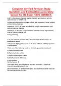 Complete Verified Revision Study  Questions and Explanations Accurately  Solved for ITL Exam 100% CORRECT.