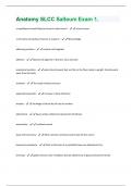 Anatomy SLCC Salloum Exam 1 Questions & Answers Rated 100% Correct