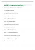 SLCC Pathophysiology Exam 1 Questions and Answers Fully Solved 100%