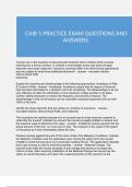  CAIB 1 PRACTICE EXAM QUESTIONS AND ANSWERS