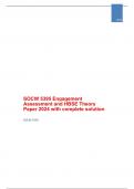 SOCW 5395 Engagement Assessment and HBSE Theory Paper 2024 with complete solution