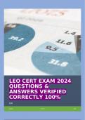 LEO CERT EXAM 2024 QUESTIONS & ANSWERS VERIFIED CORRECTLY 100%