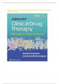 ABRAMS' CLINICAL DRUG THERAPY: RATIONALES FOR NURSING PRACTICE 13TH EDITION FRANDSEN TEST BANK