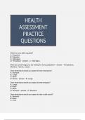 Health Assessment Practice Questions