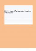 HK 100 exam 2 Purdue exam questions and answers 2024-2025