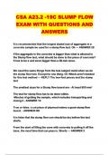 CSA A23.2 -19C SLUMP FLOW EXAM WITH QUESTIONS AND ANSWERS