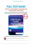 Test Bank for Critical Care Nursing: Diagnosis and Management 9th Edition By Linda D. Urden; Kathleen M. Stacy; Mary E. Lough (Complete 41 Chapters)