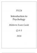 (Purdue) PS124 Introduction to Psychology Midterm Exam Guide Q & S 2024.