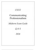 (Purdue) CS212 Communicating Professionalism Midterm Exam Guide Q & S 2024.