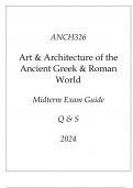 (UNE) ANCH326 Art & Architecture of the Ancient Greek & Roman World Midterm Exam Guide Q & S