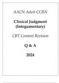 (AACN) Adult CCRN Clinical Judgment (Integumentary) CBT Content Revision 2024