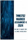 TMN3702 Marked Assignment 4 2024 (Quiz) | Due 19 August 2024