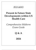 Capella) BHA4003 Present & Future State Developments in Health Care Comprehensive Exam