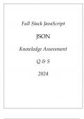 (Full Stack JavaScript) JSON Knowledge Assessment Q & S 2024