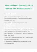 Micro LAB Exam 3 Chapters(10, 13, 21) Q&A with 100% Solutions | Graded A+