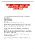 EMD v14 EXAM QUESTIONS WITH 100- COMPLETE SOLUTIONS