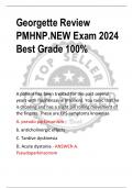 Georgette Review  PMHNP.NEW Exam 2024  Best Grade 100%