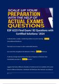 EDF 6225 Final Exam/ 82 Questions with Certified Solutions/ 2024