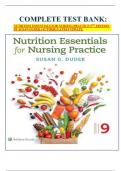 COMPLETE TEST BANK: NUTRITION ESSENTIALS FOR NURSING PRACTICE 9TH  EDITION BY SUSAN DUDEK (AUTHOR) LATEST UPDATE.