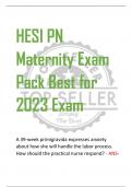 HESI PN  Maternity Exam  Pack Best for  2023 Exam