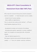 NSCA-CPT: Client Consultation & Assessment Exam Q&A 100% Pass