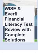 WISE & Everfi Financial Literacy Test Review with Complete Solutions