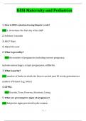 HESI Maternity and Pediatrics Exam 2024 Questions and Answers Latest (2024 / 2025) (Verified Answers)