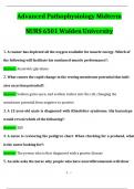 Advanced Pathophysiology Midterm NURS 6501 Walden University Questions and Answers Latest (2024 / 2025) (Verified Answers)