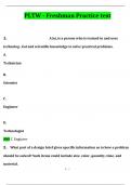 PLTW - Freshman Practice test Questions With 100% Correct Answers 2024