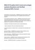 WGU D115 patho-Unit 6 renal and urologic systems  all Questions & answers solved accurately with Complete Solution Graded A+ latest version