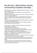 Bus 401 Case 1-Walmart Stores-Gaining and Sustaining Competitive Advantage all Questions & answers solved accurately with Complete Solution Graded A+ latest version